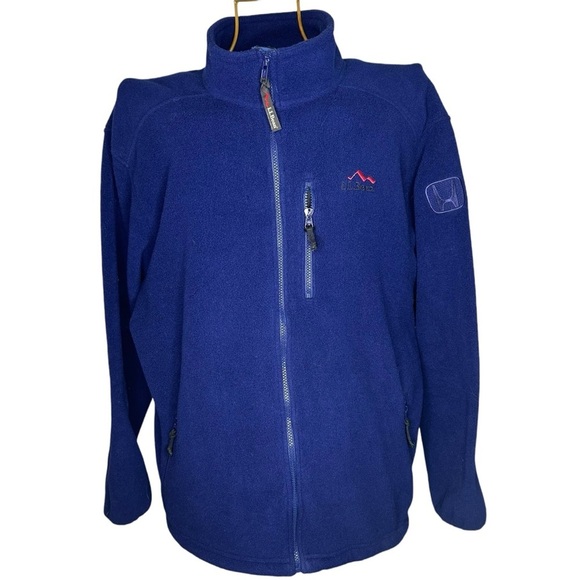 Vintage L.L. Bean Outdoors Fleece Full Zip Jacket - Mens Size L - Royal Blue - Picture 1 of 8